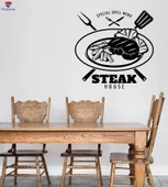 Duvar Steakhouse Dekorasyon Sticker Özel Izgara Menü Steak House Restaurant Dekor Benzersiz Hediyelik - 1