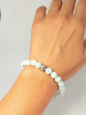 Larimar Taşı Faset Kesim 8mm Unisex Bileklik (42535-tek) thumbnail 4