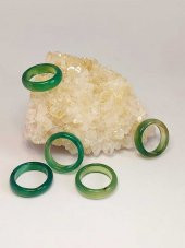 Akik Taşı Yüzük Yeşil Alacalı 6mm Kalınlığında (Standart Ölçü) thumbnail 1