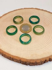 Akik Taşı Yüzük Yeşil Alacalı 6mm Kalınlığında (Standart Ölçü) thumbnail 2