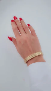 Kadın Simli Model Çelik Kelepçe Bileklik thumbnail 1