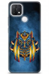 Oppo A15 Uyumlu Kılıf Sfenks 15 Mavi Kalın Silikon Beyaz - 1