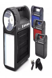 FEPE 5-10 Saat Telefon Standlı Fm Radyolu Bluetoothlu Şarjlı El Feneri Işıldak Hoparlör Hoparlör İthalat - 1