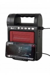 FEPE 5-10 Saat Telefon Standlı Fm Radyolu Bluetoothlu Şarjlı El Feneri Işıldak Hoparlör Hoparlör İthalat - 2