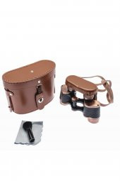 Baigish 6x24 Orjinal Deri Çantalı Prinç Kaplama Subay Dürbünü - Su Geçirmez - Rus Malı - 1000m/86m - 1