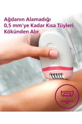 Philips BRE255/05 Kablolu Epilatör,Bacak İçin Kullanım,Işık Özellikli,3 Ek Parçalı,2 Hız Ayarı - 2