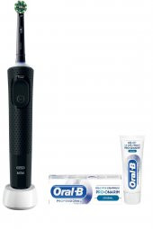 Oral-B Şarjlı Elektrikli Diş Fırçası Vitality Pro Siyah +Pro Onarım 50ml Diş Macunu - 2