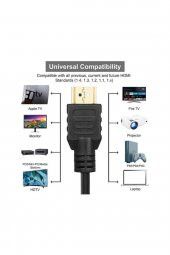 BASTORE 4K 1M Metre 4K 3D Ultra Hd Ethernet Destekli Altın Uç Hdmi Kablo thumbnail 3