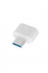 WOZLO Usb Type-c Otg Çevirici - Type-c Erkek Usb Dişi Adaptör - Beyaz - 2