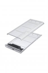 WOZLO 2.5 Inç Sata Usb 2.0 Harddisk Kutusu - Şeffaf - Mini Usb - 3