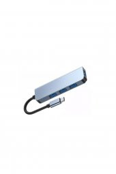 WOZLO Type-c 4 Port Usb 3.0 Hub Usb-c Çoklayıcı Alüminyum Gövde - 3