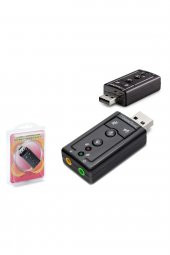WOZLO 7.1 Usb Ses Kartı Harici External Usb Sound Kart Virtual 3d Çevirici - 2