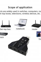 WOZLO 7.1 Usb Ses Kartı Usb Sound Kart Virtual 3D Çevirici - 3