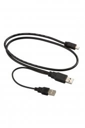 BASTORE Harici Diskler Için 2 Usb 5 Pin Mini Usb Y Kablo Harddisk Kablosu - 3