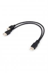 WOZLO Usb 2.0 Erkek To 2 Usb 2.0 Dişi Y Splitter Kablo - Usb Şarj Güç Kablosu - 30 Cm - 3