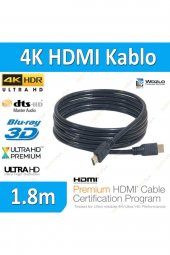 BASTORE Hdmi Kablo 4k 1.8 Metre 4k 3d Ultra Hd Ethernet Destekli Altın Uç Görüntü Ses Kablosu thumbnail 3
