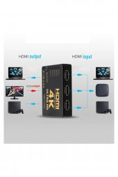 WOZLO 5 Port 3d 4k 2k Hdmı Switch Splitter Çoklayıcı Dağıtıcı 1080p Ir Kumandalı - 1 Giriş 5 Çıkış thumbnail 2