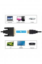 WOZLO 5 Metre Hdmi Dvi Kablo 24+1 Dvi Hdmi Kablo Altın Uç - Ps3 - 3