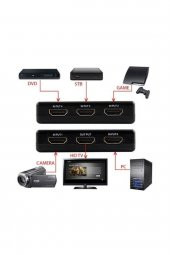 WOZLO Hdmı Çoklayıcı 5 Port 1080p Hdmı Switch Splitter - Kumandalı - 2