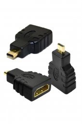 WOZLO Micro Mikro Hdmi To Hdmi Çevirici Aparat - Hdmi Dişi Micro Hdmi Erkek Adaptör - 3