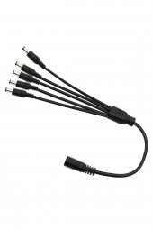 BASTORE 5li Dc Adaptör Çoklayıcı Kablo 5.5*2.1mm - 1 Dişi 5 Erkek - Şerit Led Cctv Power Jack - 40cm - 1