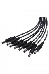 BASTORE 8li Dc Adaptör Çoklayıcı Kablo 5.5*2.1mm - 1 Dişi 8 Erkek - Şerit Led Cctv Power Jack - 40cm thumbnail 2