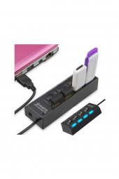 BASTORE 4 Port Usb 2.0 Çoklayıcı Hub Işıklı On Off Düğmeli 5v2a Adaptörlü - 2