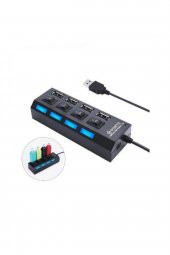 BASTORE 4 Port Usb 2.0 Çoklayıcı Hub Işıklı On Off Düğmeli 5v2a Adaptörlü - 3