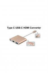 BASTORE Usb 3.1 Type-c To Hdmi Usb 3.0 Port Usb C Şarj Çevirici Adaptör - 3