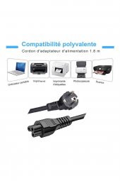 WOZLO Laptop Adaptör Yonca Power Elektrik Kablosu 3*1.5mm Bakır Kablo 1.8m - 3