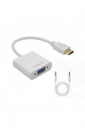 WOZLO Hdmi To Vga Ses Çıkışlı Kablo Çevirici Dönüştürücü Adaptör - 3