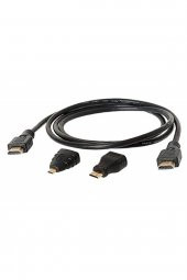 Alfais Al-4699 1.5 Metre 1.4v Hdmi Kablo ve Mini Micro Uç Çevirici 3ın1 Dönüştürücü - 1
