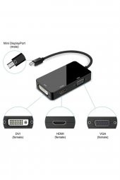 BASTORE Mini Displayport To Hdmi Dvi Vga Çevirici Kablo Macbook Görüntü - 1