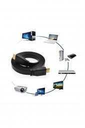 BASTORE HDMI Kablo 4K Full HD 3D Destekli Yassı Flat Slim Kablo 3 M - 3