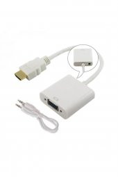 BASTORE Hdmi To Vga Ses Çevirici Kablo Projeksiyon Notebok Pc Uydu thumbnail 2