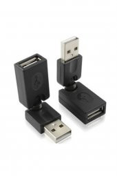 WOZLO Usb Uzatma Aparatı 360 Derece Dönen Dişi Erkek Usb 2.0 Çevirici - 2