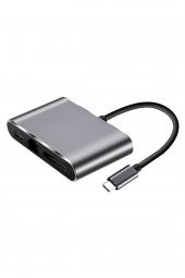 BASTORE Type C To 4k Hdmi Usb 3.0 Rj45 Gigabit Ethernet Çevirici Kablo - 2