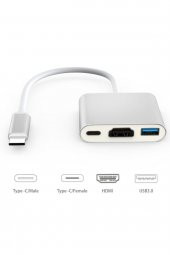BASTORE Type C To Hdmi Usb 3.0 Uyumlu Çevirici Macbook Ipad Pro 11 Inç A1980 A1979 A1934 Ipad Pro 12.9 - 1
