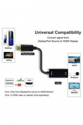 WOZLO 4k Displayport 1.4 To Hdmi 2.0 Aktif Çevirici Dönüştürücü Kablo 4k60hz, 2k144hz, 1080p144hz - 2