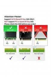 WOZLO M.2 Ngff Ssd To 2.5 Sata 3 Çevirici Dönüştürücü Adaptör Kart thumbnail 3