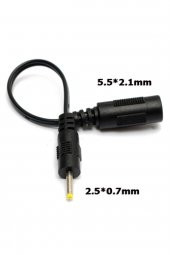 WOZLO 5.5*2.1mm To 2.5*0.7mm Soket Çevirici Power Adaptör Kablosu - 1