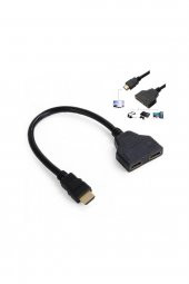WOZLO 2 Port Kablolu Hdmi Çoklayıcı Switch - 2 Giriş 1 Çıkış Çoğaltıcı - 1