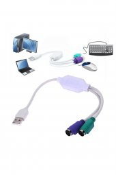 WOZLO Usb Ps2 Klavye Mouse Çevirici Adaptör - 3