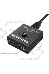 WOZLO 2 Port Çift Yönlü Hdmi Switch Splitter Ekran Monitör Çoklayıcı Çoğaltıcı 4k 3d Bidirection - 2