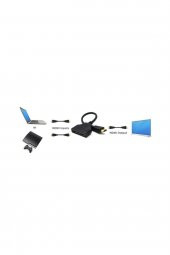 WOZLO 2 Port Kablolu Hdmi Çoklayıcı Switch - 2 Giriş 1 Çıkış Çoğaltıcı - 3