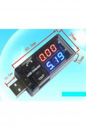 WOZLO Usb Voltmetre, Usb Ampermetre, Usb Akım Ölçer - Çift Usb Çıkışlı - 2