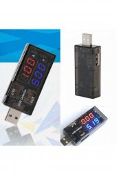 WOZLO Usb Voltmetre, Usb Ampermetre, Usb Akım Ölçer - Çift Usb Çıkışlı - 3