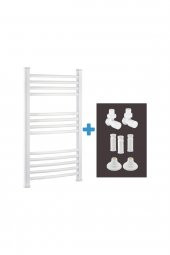 Toprak Havlupan 60/70Cm 10 Borulu Beyaz Renk Havlupan +2 Ader Vana +2 Boru Gizleme + Montaj Seti 60 X 70 - 1