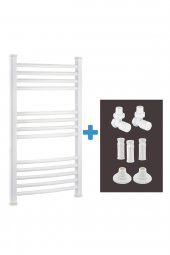 Toprak Havlupan 50/70Cm 10 Borulu Beyaz Havlupan +2 Adet Vana + 2 Boru Gizleme Aparatı + Montaj Seti 50 X 70 - 1