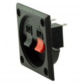 Powermaster IC-249A İkili Kare Hoparlör Terminali Soketi Yaylı Tip 2'Li 55X55mm - 1